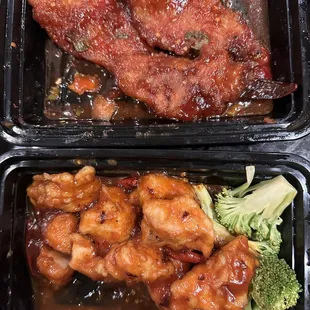 Orange beef and General Tso&apos;s Chicken