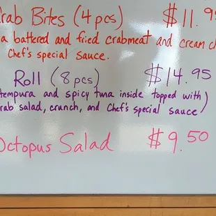 Specials Board