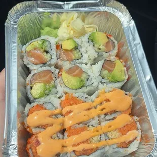 Alaskan Roll Spicy Crunch Tuna Roll