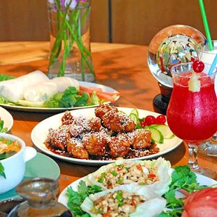 Lettuce Wraps / Sesame Chicken