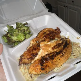 grilled fish, grilled seafood, fish, food, seafood