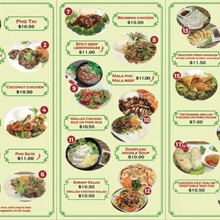 Back Menu of Updated Tai&apos;s Menu for 2022