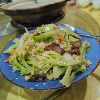 10. Sauteed Preserved Meat with Chinese Broccoli