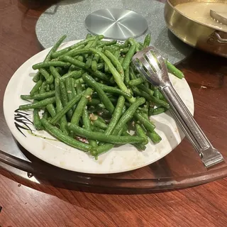 Salt and oil sauted string beans