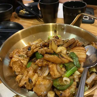 pork belly with black bean sauce