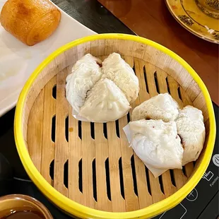BBQ pork bun. Delicious! A family favorite and I had already eaten one.