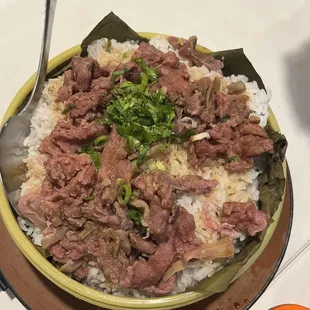 Beef steamed rice