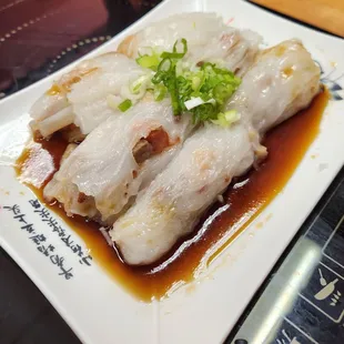 BBQ pork rice noodle roll