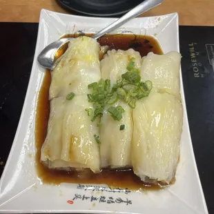 Shrimp rice noodle roll