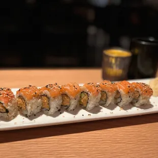 Salmon truffle roll