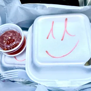 Happy smiles for out take away.