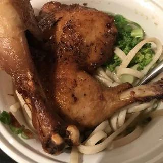 Grilled Chicken with Noodle Soup