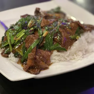 9. Sauteed Pork Liver W/ Chive Over Rice 9.