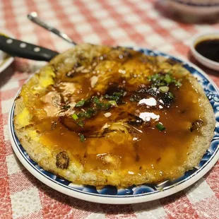 a plate of food on a table
