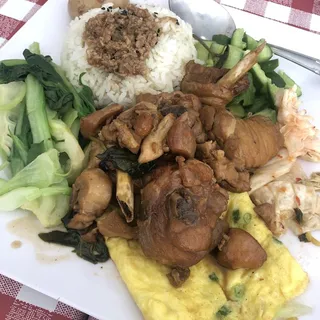 3 Cup Chicken Rice with Egg