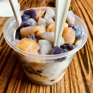 Taro ball Taiwanese ice dessert