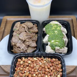 a variety of food items