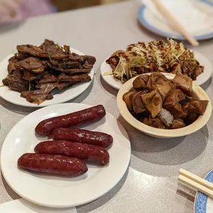 a variety of food items