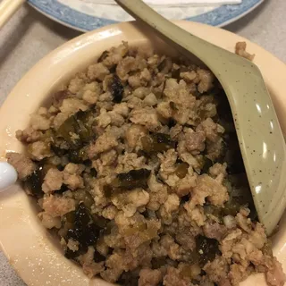 Ground Pork with Pickled Cucumber