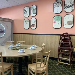 Dining Area with High Chair Storage
