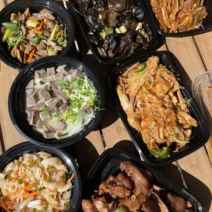 a variety of dishes