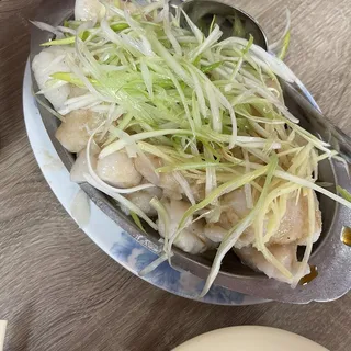 Steam Halibut with Soy Sauce
