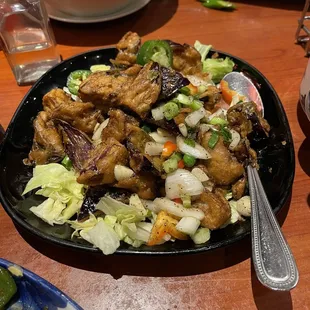 Spicy Garlic Eggplant