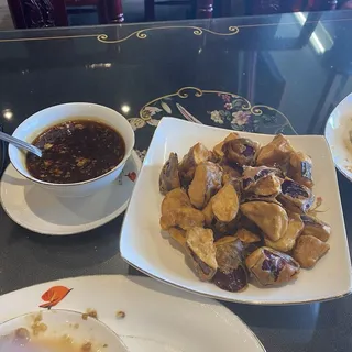 Crispy Eggplant with Spicy Garlic Sauce