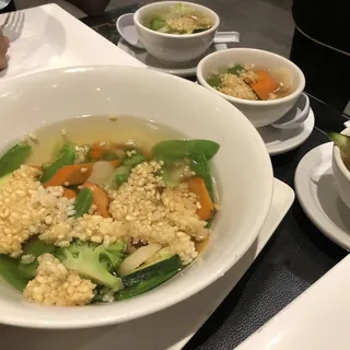 Vegetable Sizzling Rice Soup