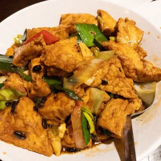 V2. Home Style Bean Curd with Black Bean Sauce