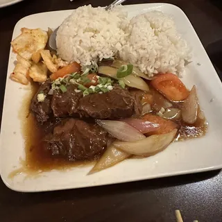 O2. Braised Beef Over Rice