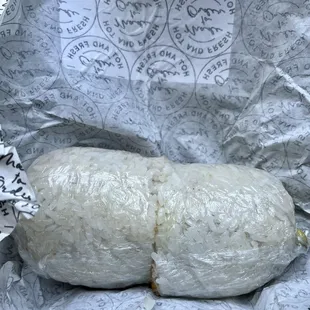 a burrito wrapped in foil