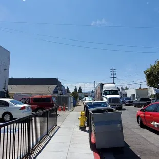 Pickup location on left. Double-parking is possible if available.