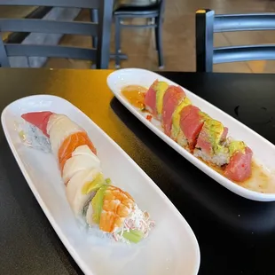 Rainbow Roll ( undressed ) &amp; Pink Lady Roll