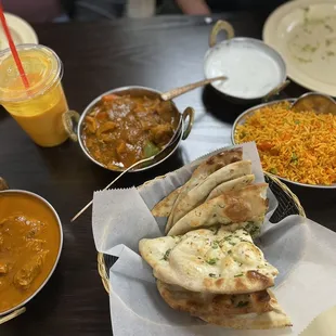 49. Chicken Masala 48. Chicken Curry and Mango Lassi as drinks.