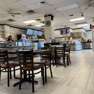 the interior of a taj chaat house