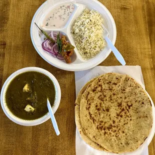 Meal Combo - with Palak Paneer