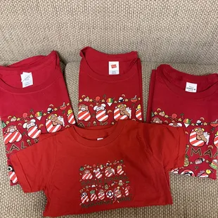 The newest Christmas print for the whole family. They also come in lime green or white.