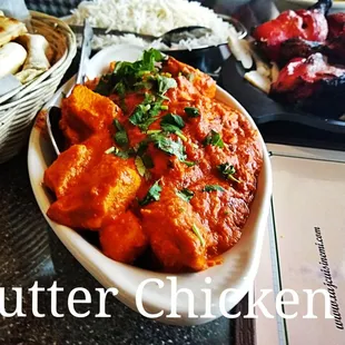 a bowl of butter chicken