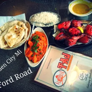 a variety of food on a table