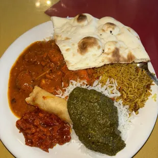 Chicken tikka, saag, chicken Biriyani, etc.