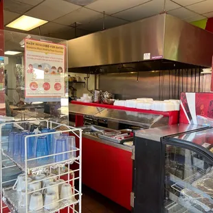 a view of the counter area