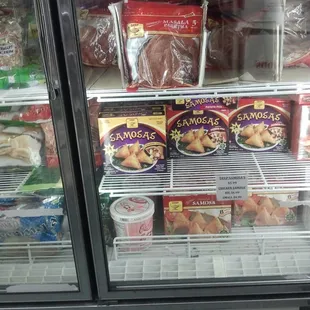 a display of frozen food