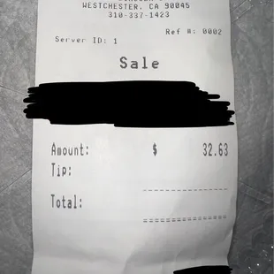 My receipt I tipped in cash and wish I hadn&apos;t! Not worth this it&apos;s worth maybe $7