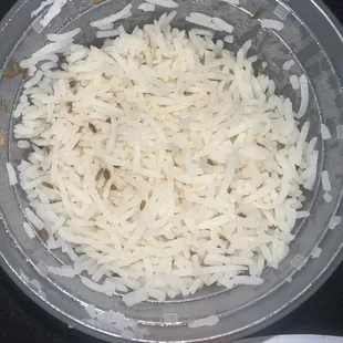 Rice was too hard, no flavor and nasty.
