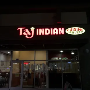 Front of restaurant