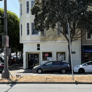 Front of restaurant. From outside. No signage... maybe soft open for now.