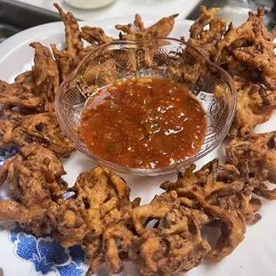 a plate of fried food