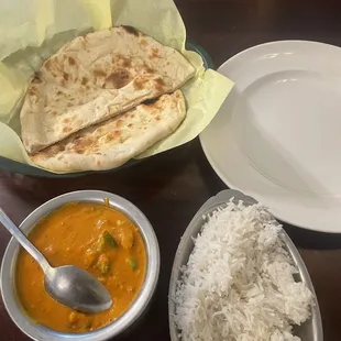Vegetable Masala, Naan