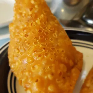 Meat samosa was crispy perfection